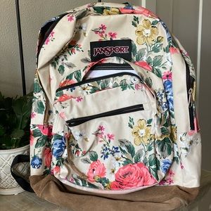 Floral cream Jansport backpack